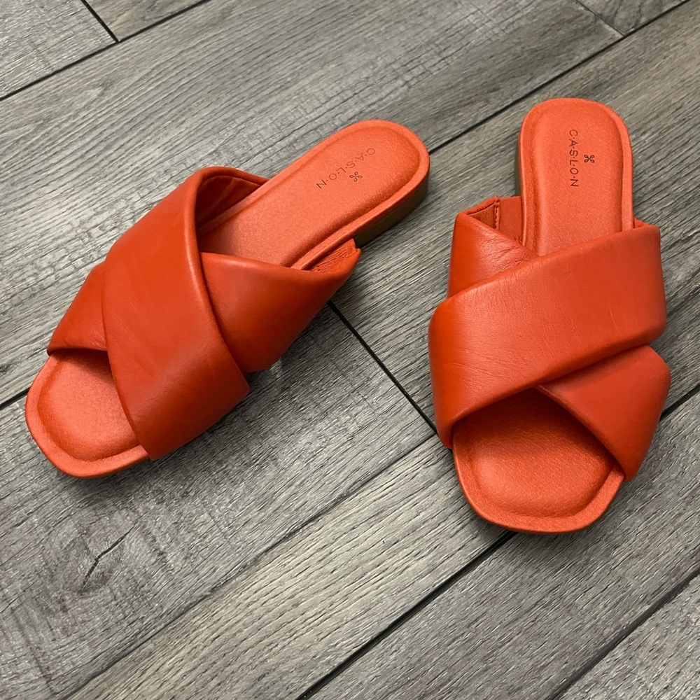 Caslon Orange Women's Slide Sandals size 6